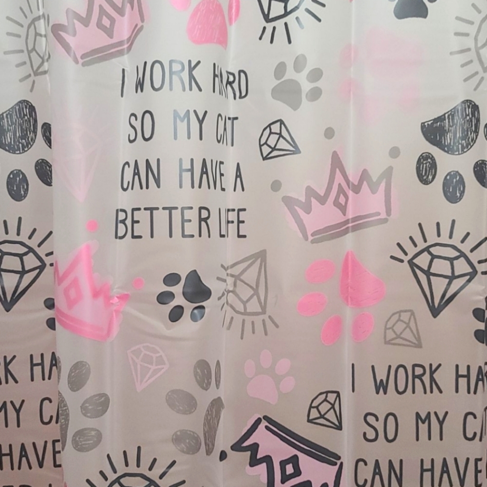 Bundle of 3/$35 Cute shower curtains WORK CAT